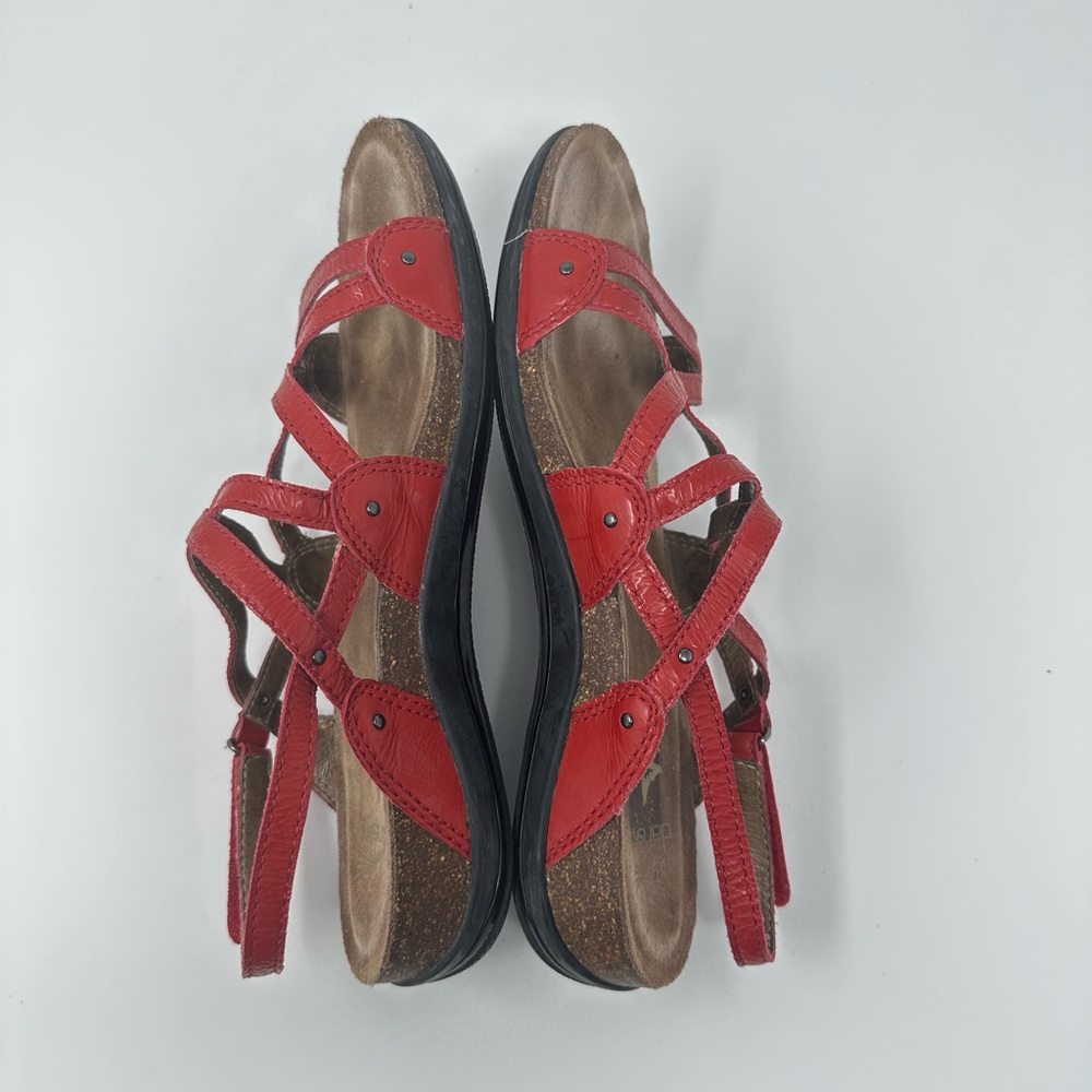 Dansko Jolie Red Strappy Leather Comfort Sandals Women's 40 - Picture 5 of 15